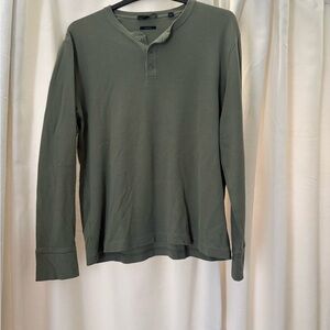 Men's Vince Sage Green Henley Shirt